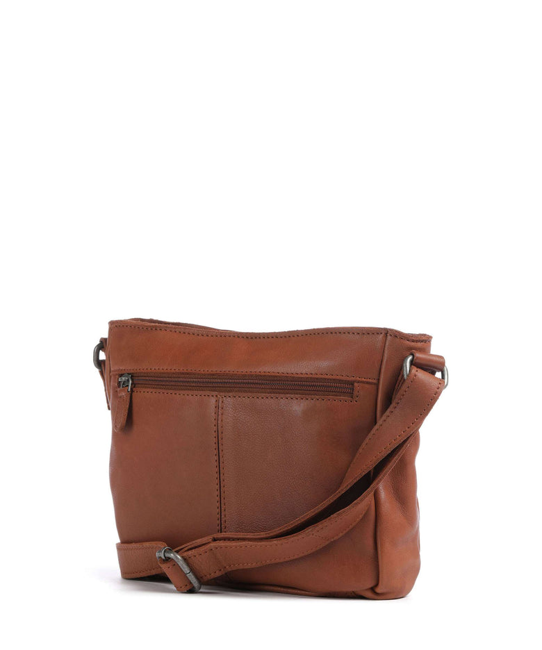 The Chesterfield Brand Washed Waxed Cow Aston Crossbody bag cognac