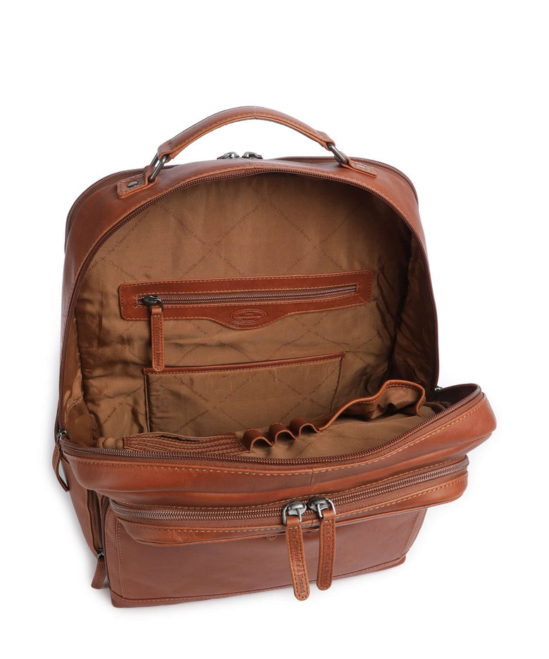 The Chesterfield Brand Wax Pull Up Cow Lennox Backpack cognac