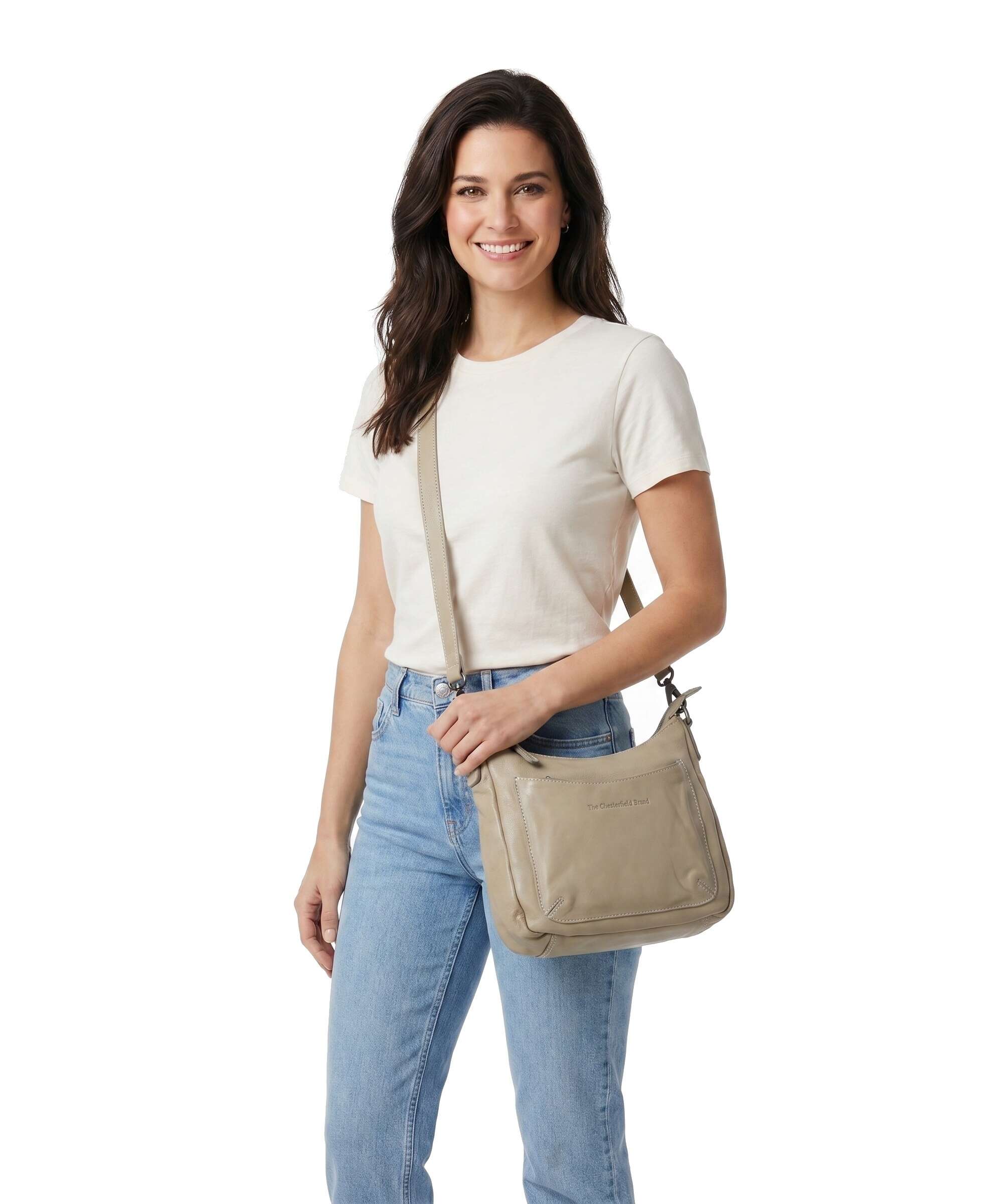The Chesterfield Brand Washed Waxed Cow Caroline Crossbody bag ocean green