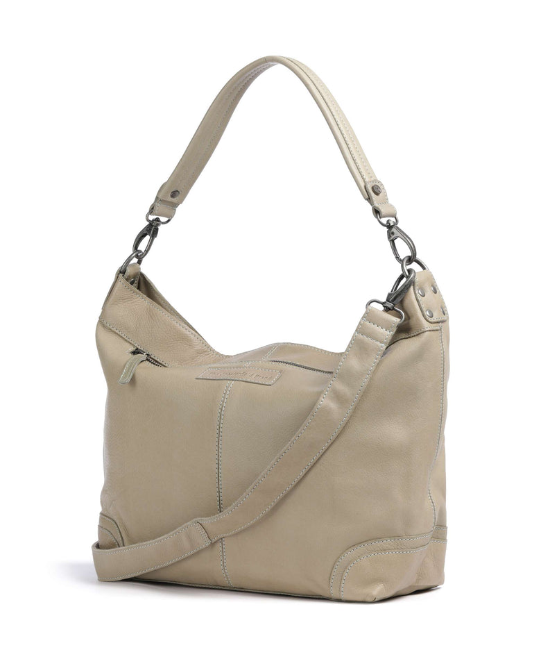 The Chesterfield Brand Washed Waxed Cow Bolivia Hobo bag ocean green