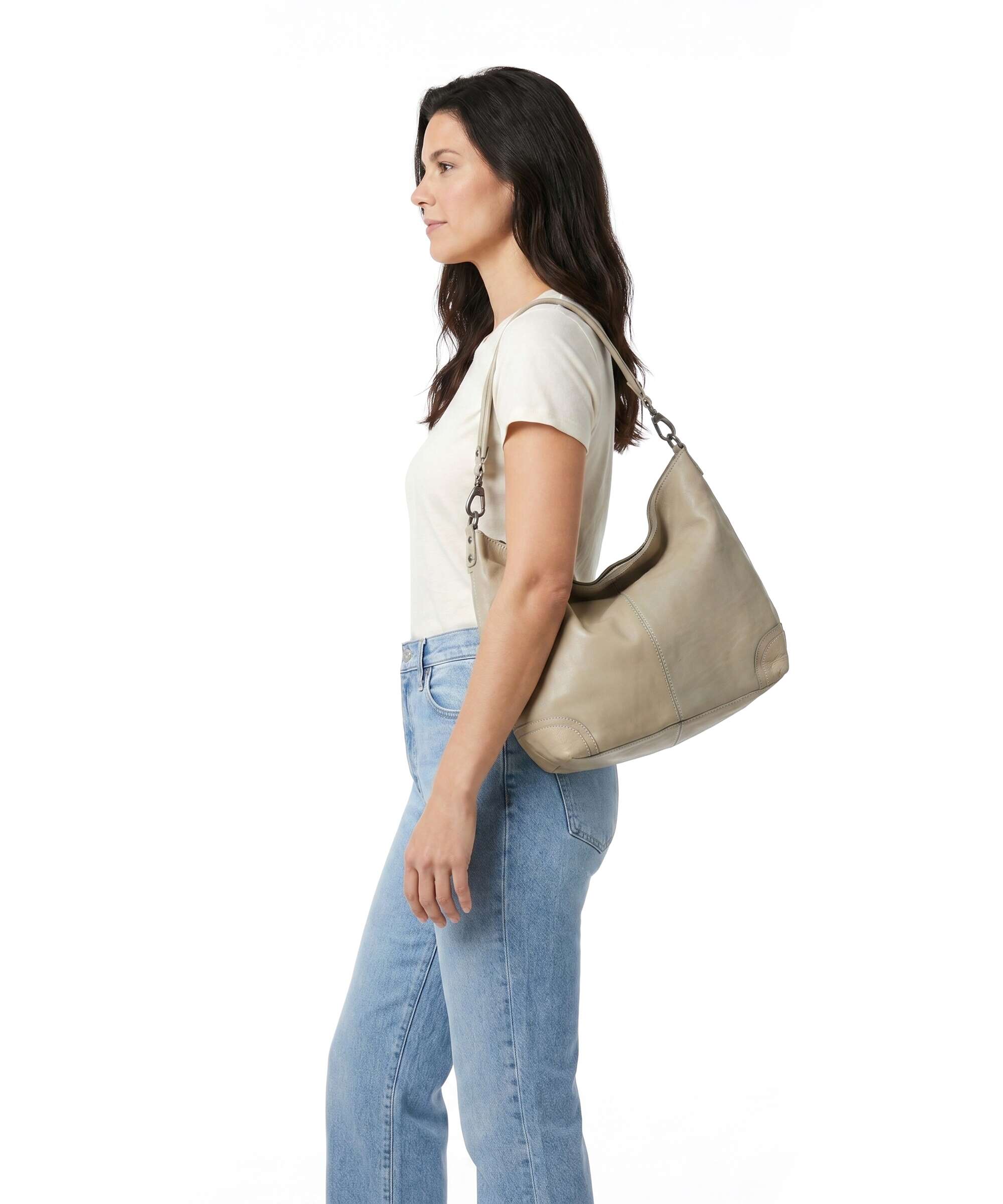 The Chesterfield Brand Washed Waxed Cow Bolivia Hobo bag ocean green