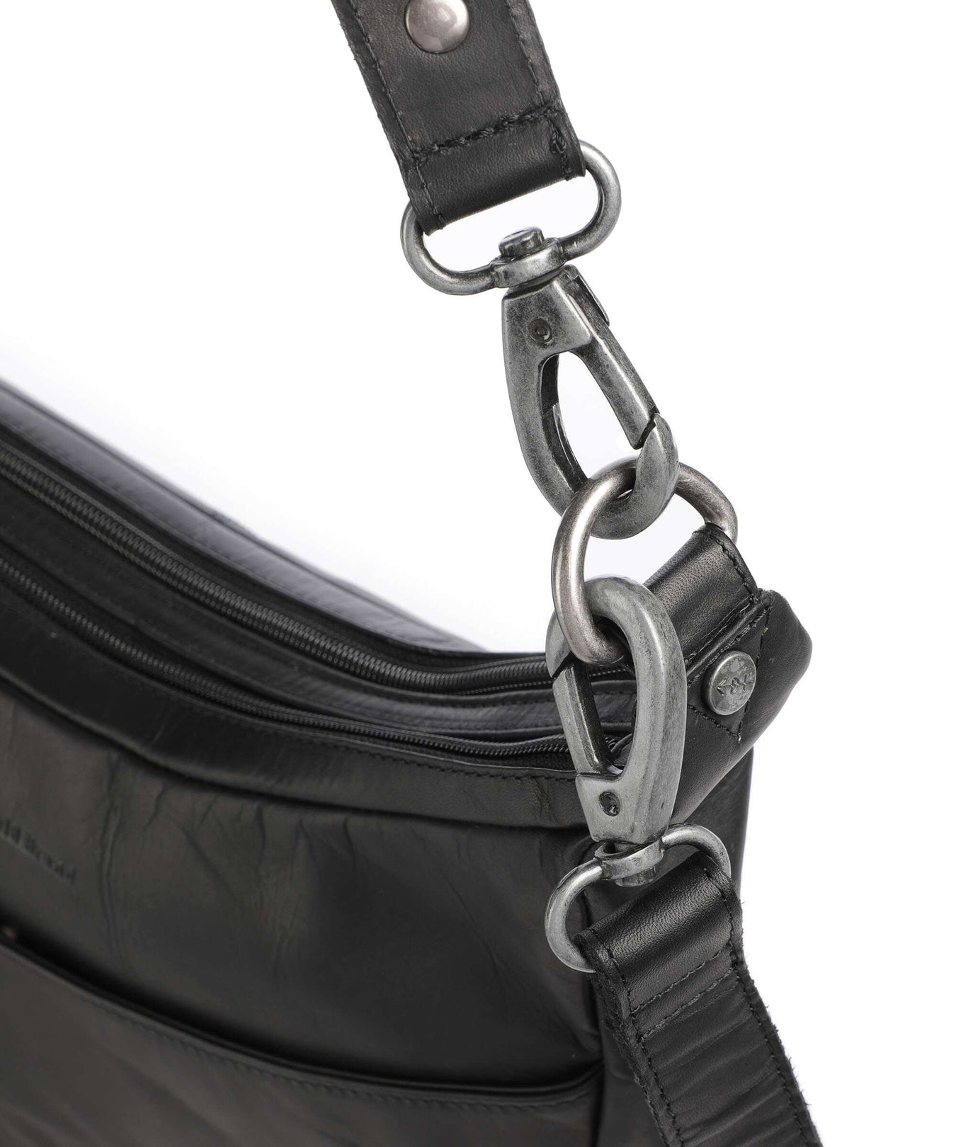 The Chesterfield Brand Wax Pull Up Cow Olvia Hobo bag black