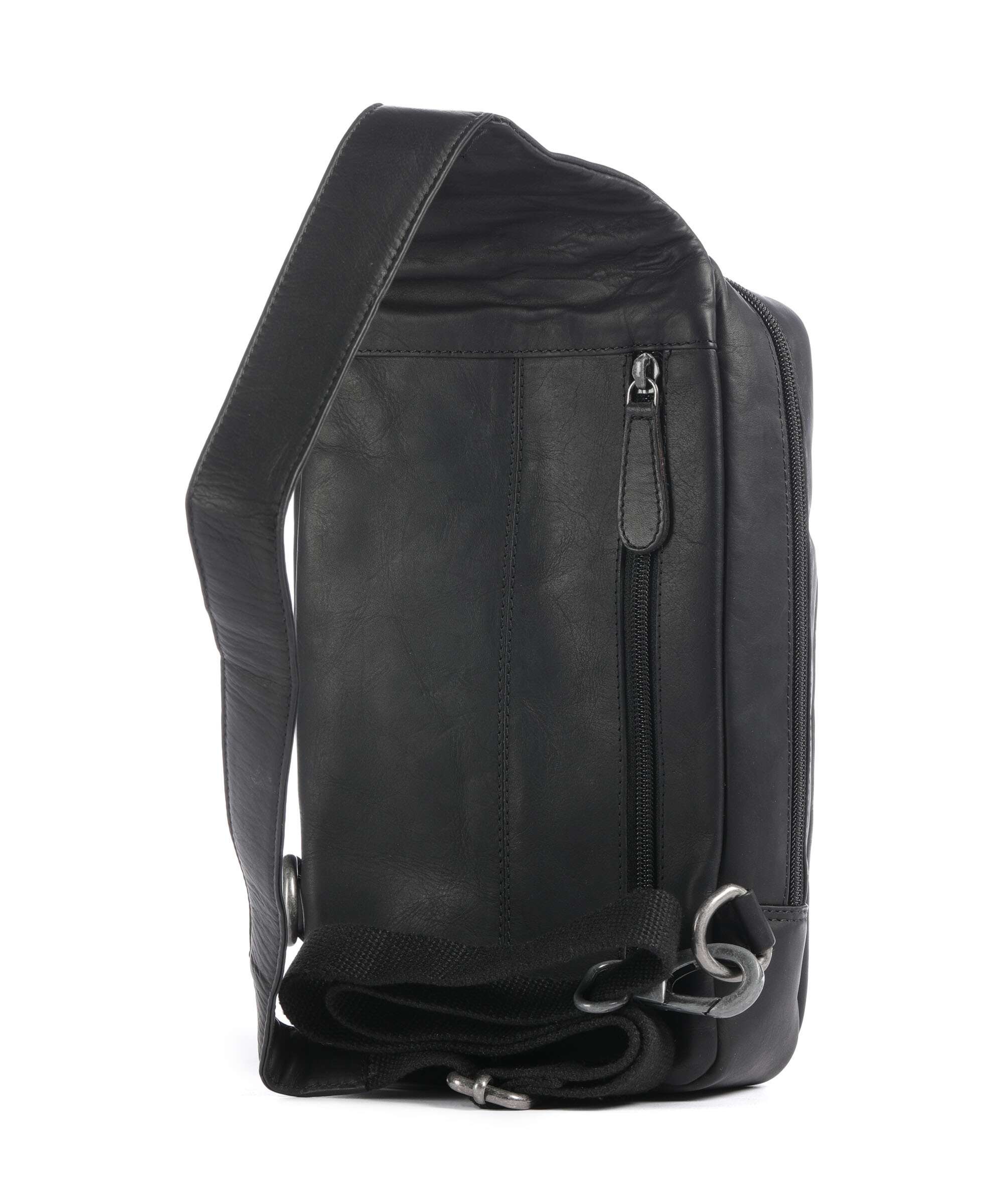 The Chesterfield Brand Wax Pull Up Cow Turelle Sling bag black