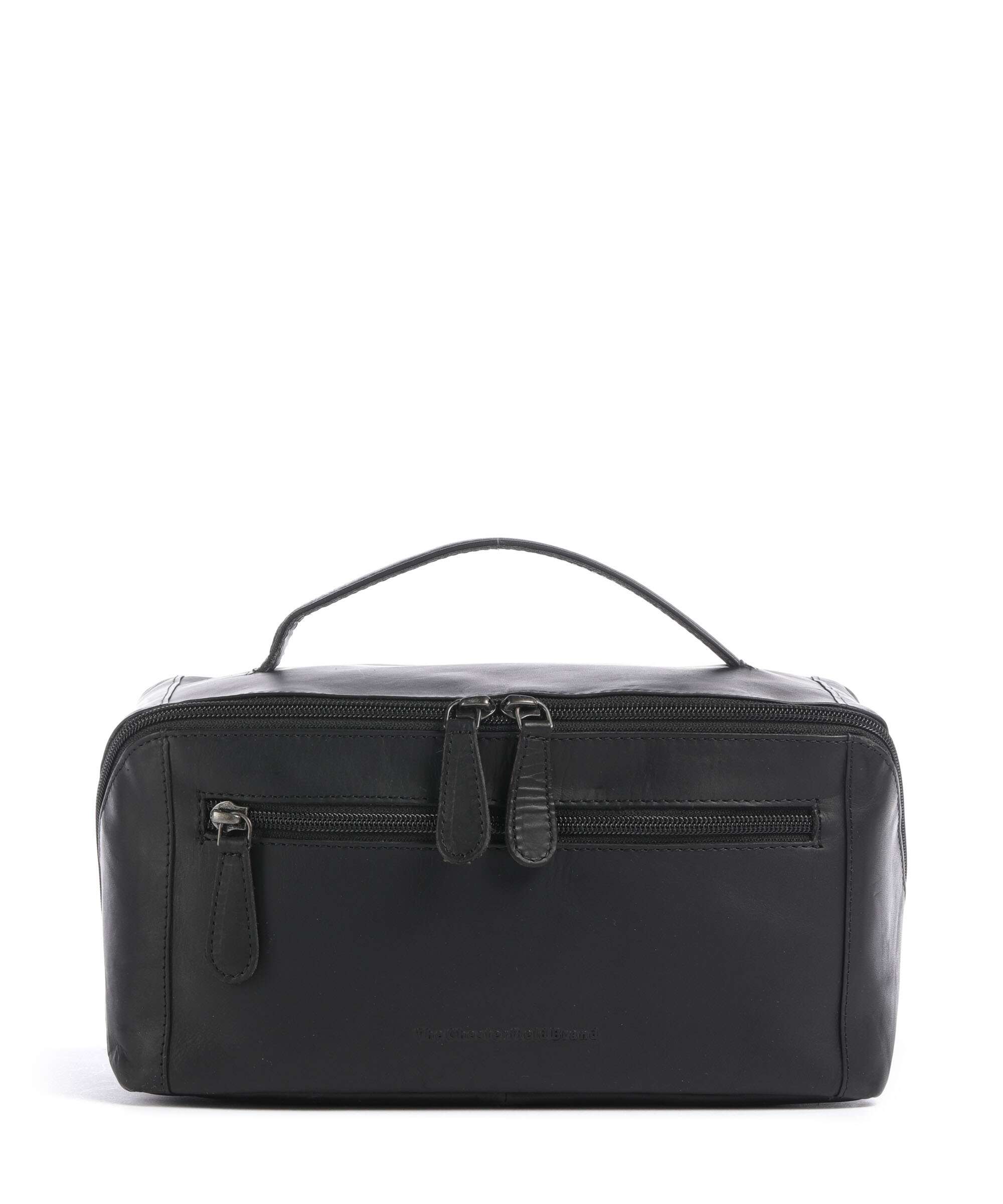 The Chesterfield Brand Wax Pull Up Cow Elmia Toiletry bag black
