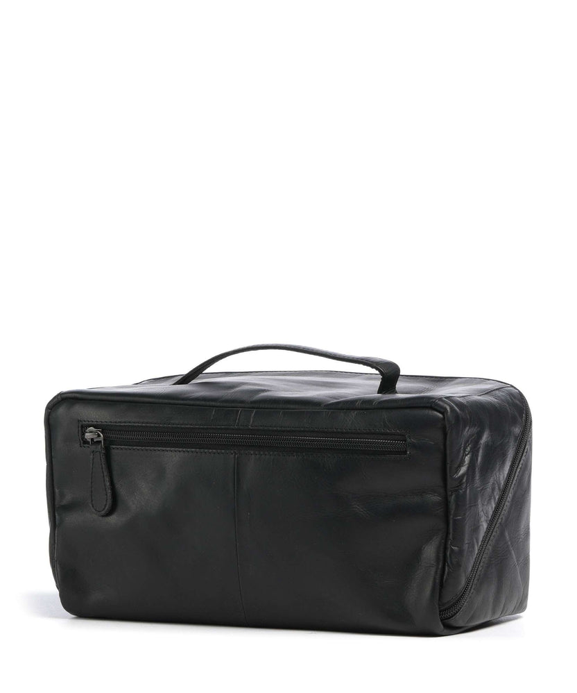 The Chesterfield Brand Wax Pull Up Cow Trevia Toiletry bag black