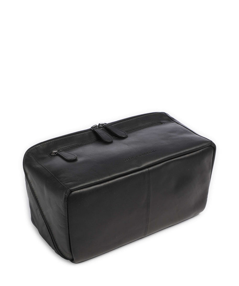 The Chesterfield Brand Wax Pull Up Cow Trevia Toiletry bag black