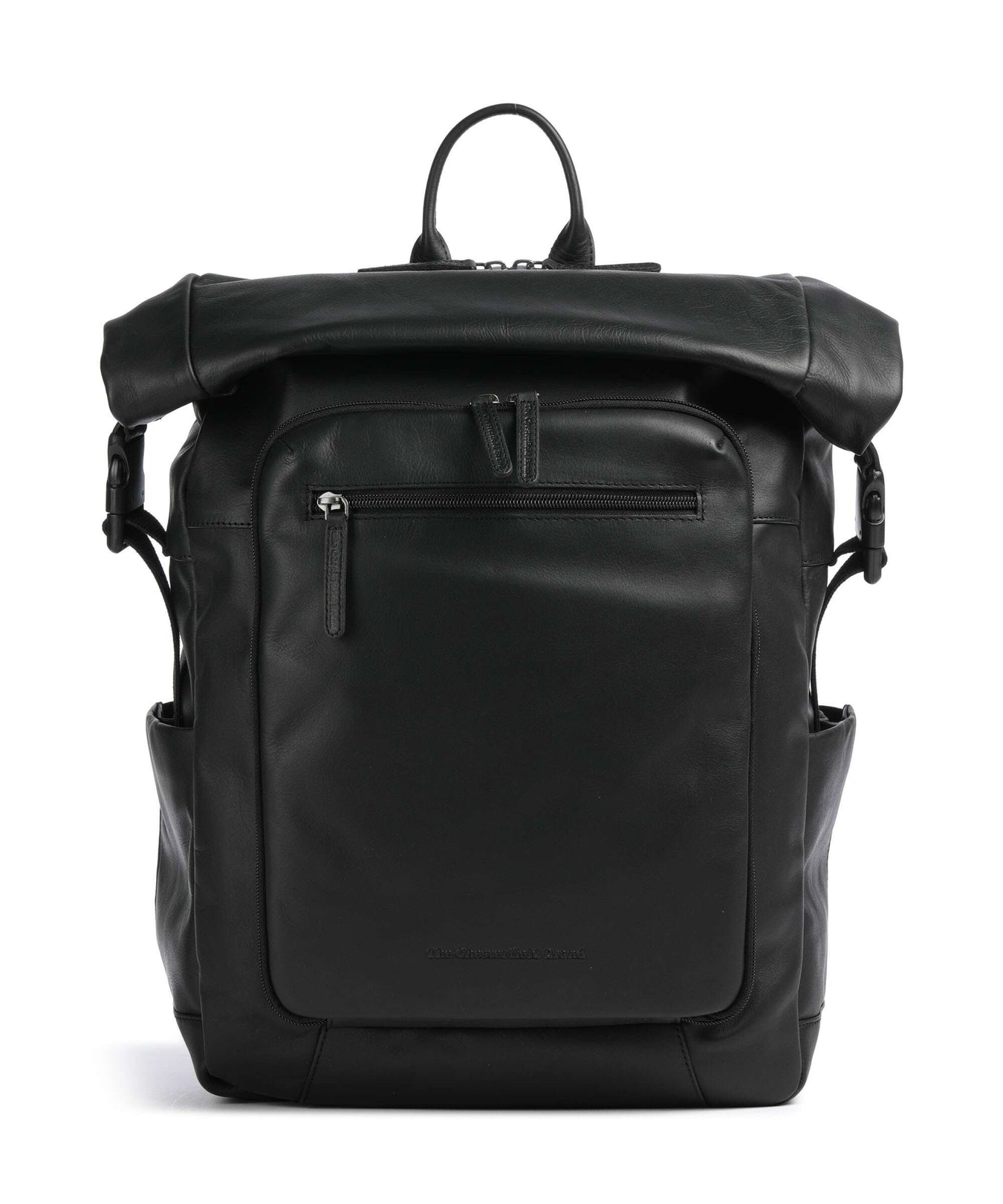 The Chesterfield Brand Wax Pull Up Cow Remo Rolltop backpack black