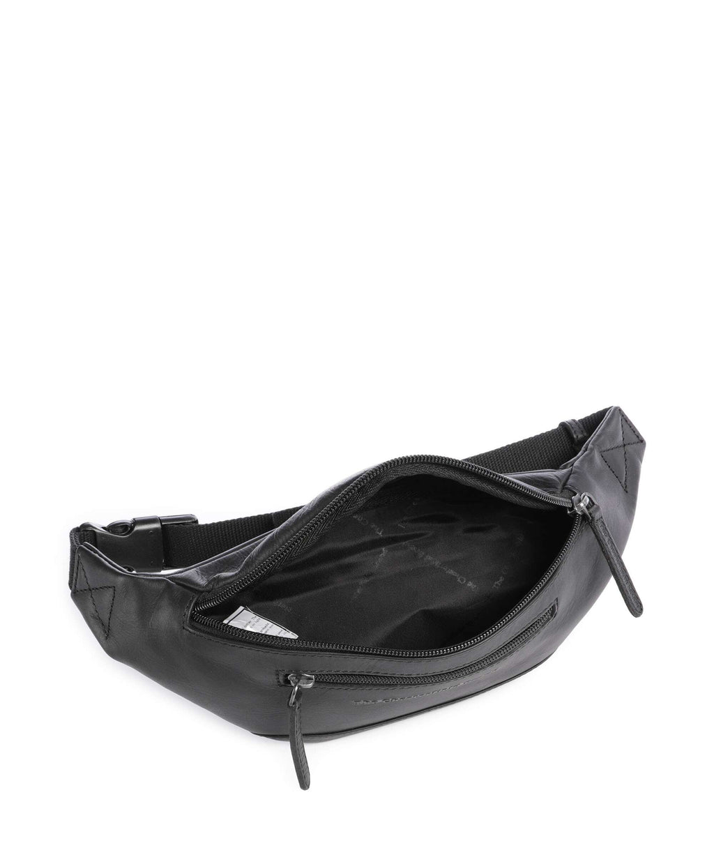 The Chesterfield Brand Wax Pull Up Cow Brana Belt bag black