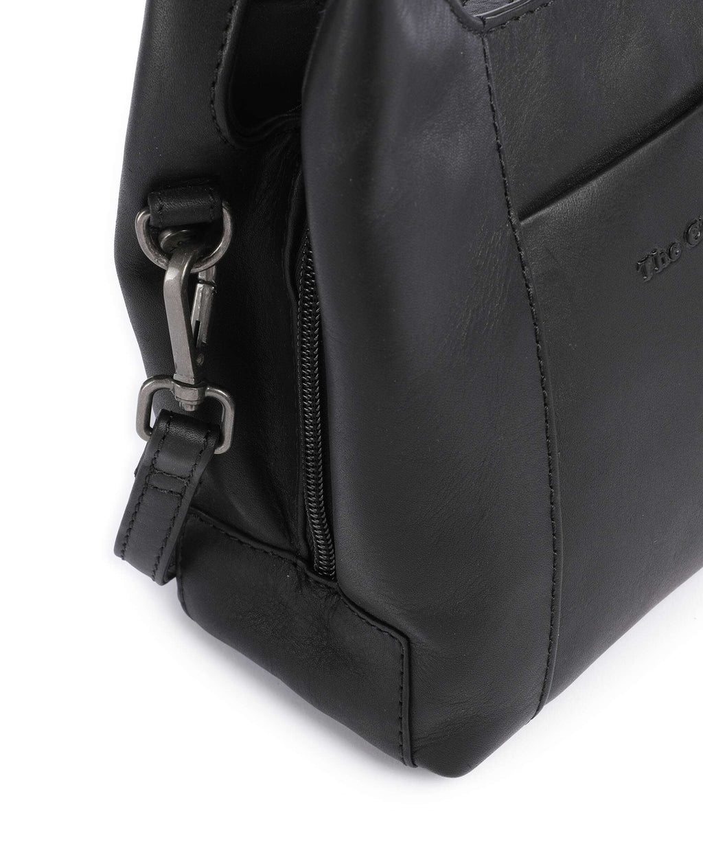 The Chesterfield Brand Wax Pull Up Cow Lunera Handbag black