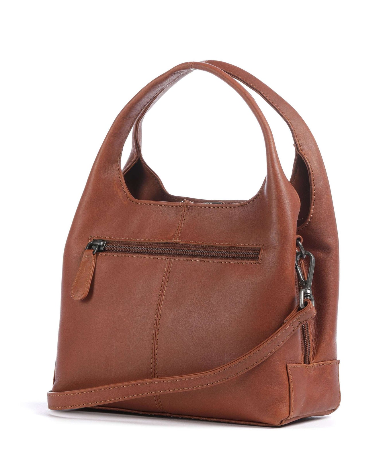 The Chesterfield Brand Wax Pull Up Cow Lunera Handbag cognac