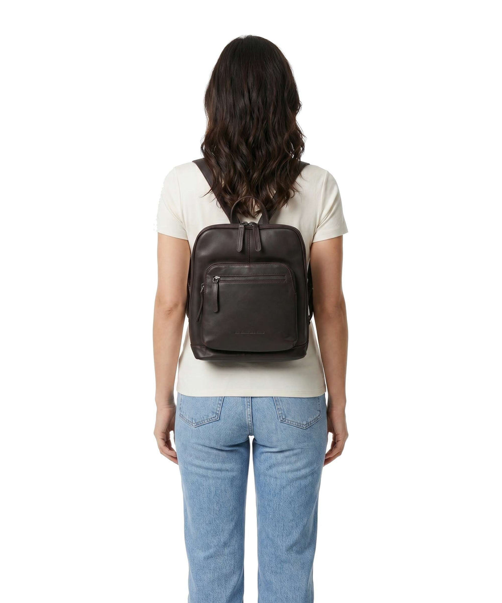 The Chesterfield Brand Wax Pull Up Cow Floran Backpack brown