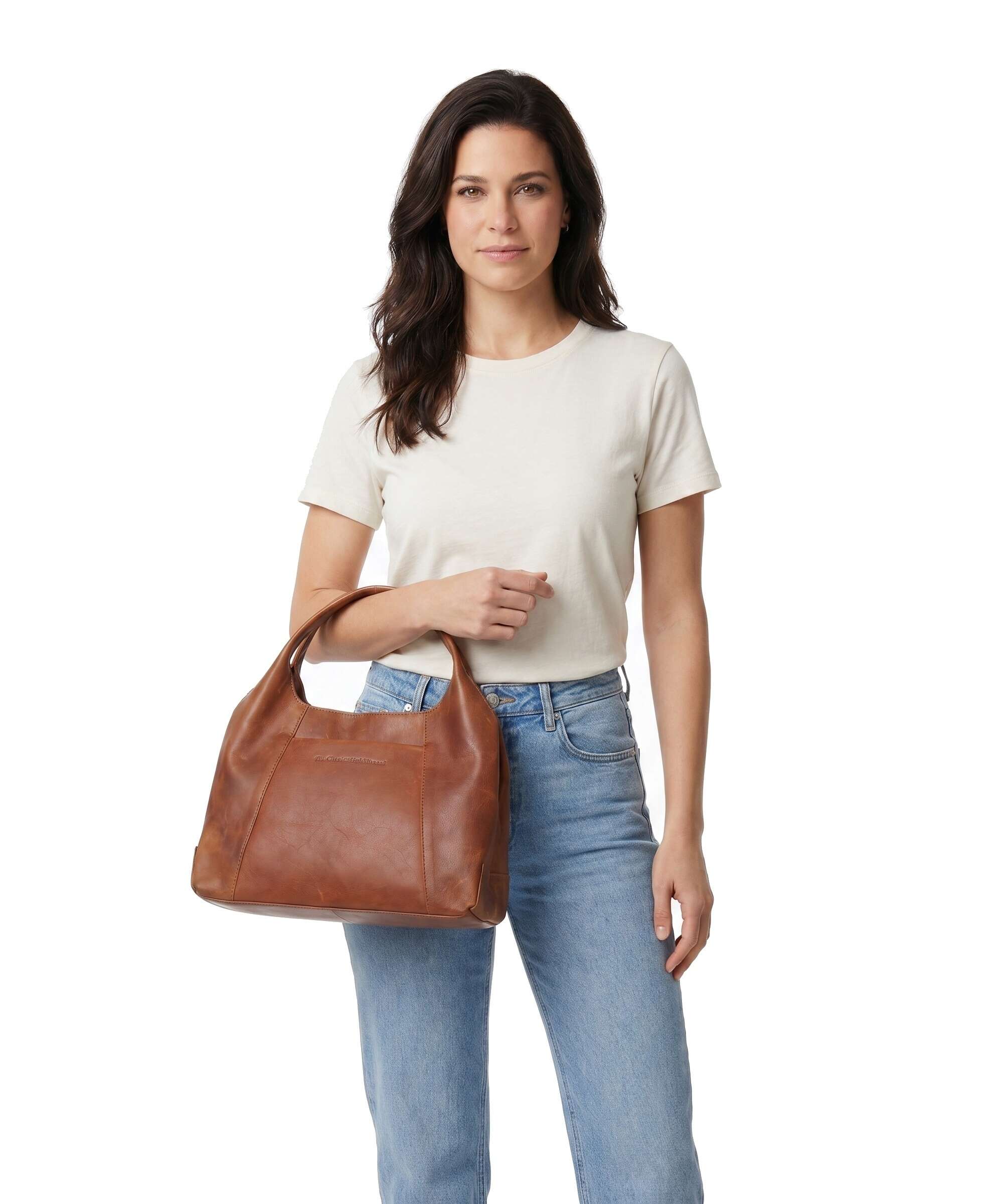 The Chesterfield Brand Wax Pull Up Cow Salina Handbag cognac