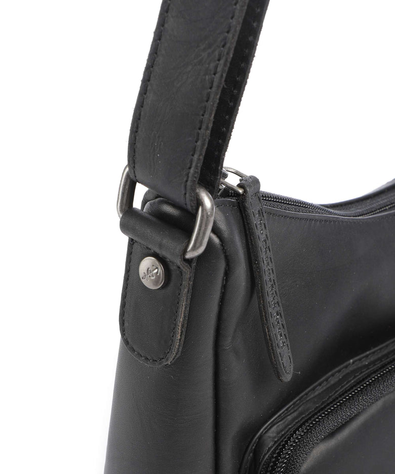 The Chesterfield Brand Wax Pull Up Cow Valenora Shoulder bag black