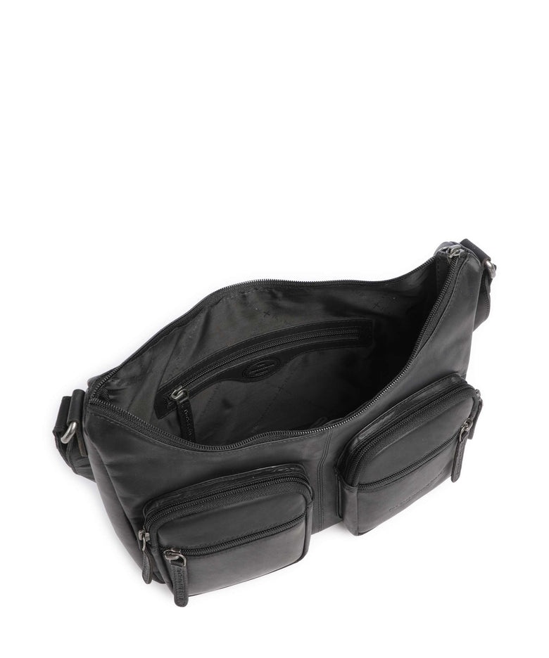 The Chesterfield Brand Wax Pull Up Cow Valenora Shoulder bag black
