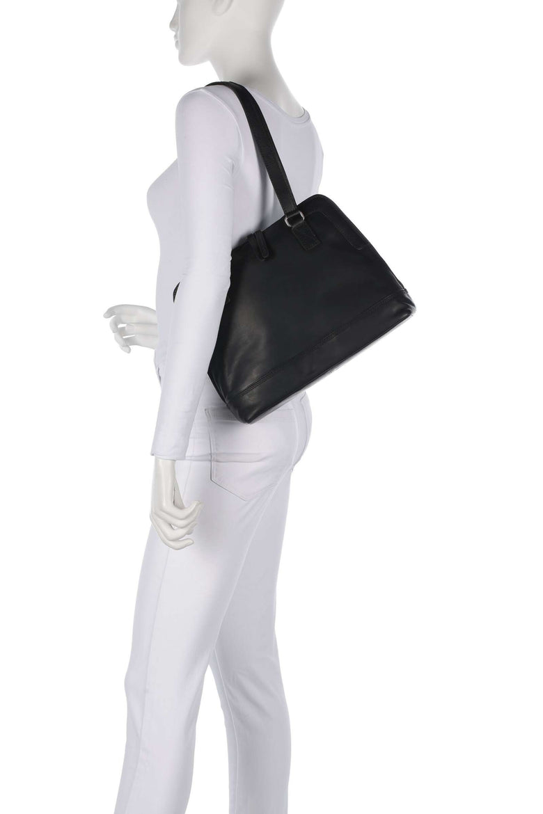 The Chesterfield Brand Wax Pull Up Cow Seron Tote bag black