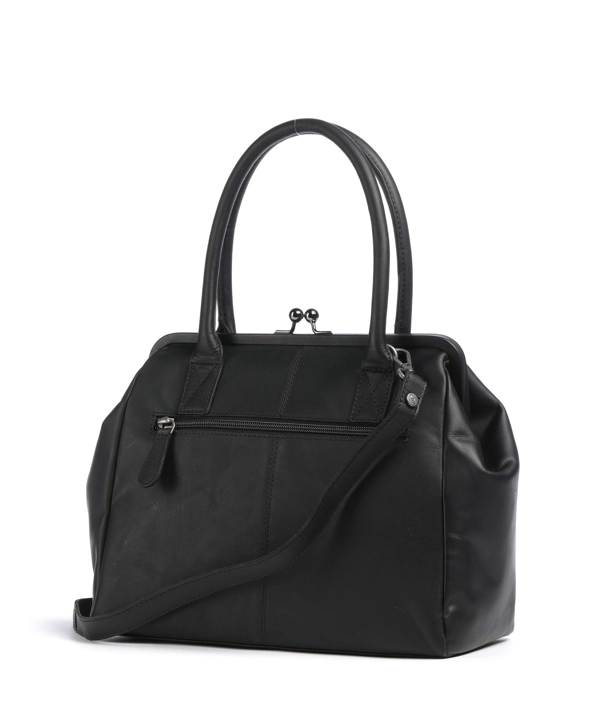 The Chesterfield Brand Wax Pull Up Cow Dorin Shoulder bag black