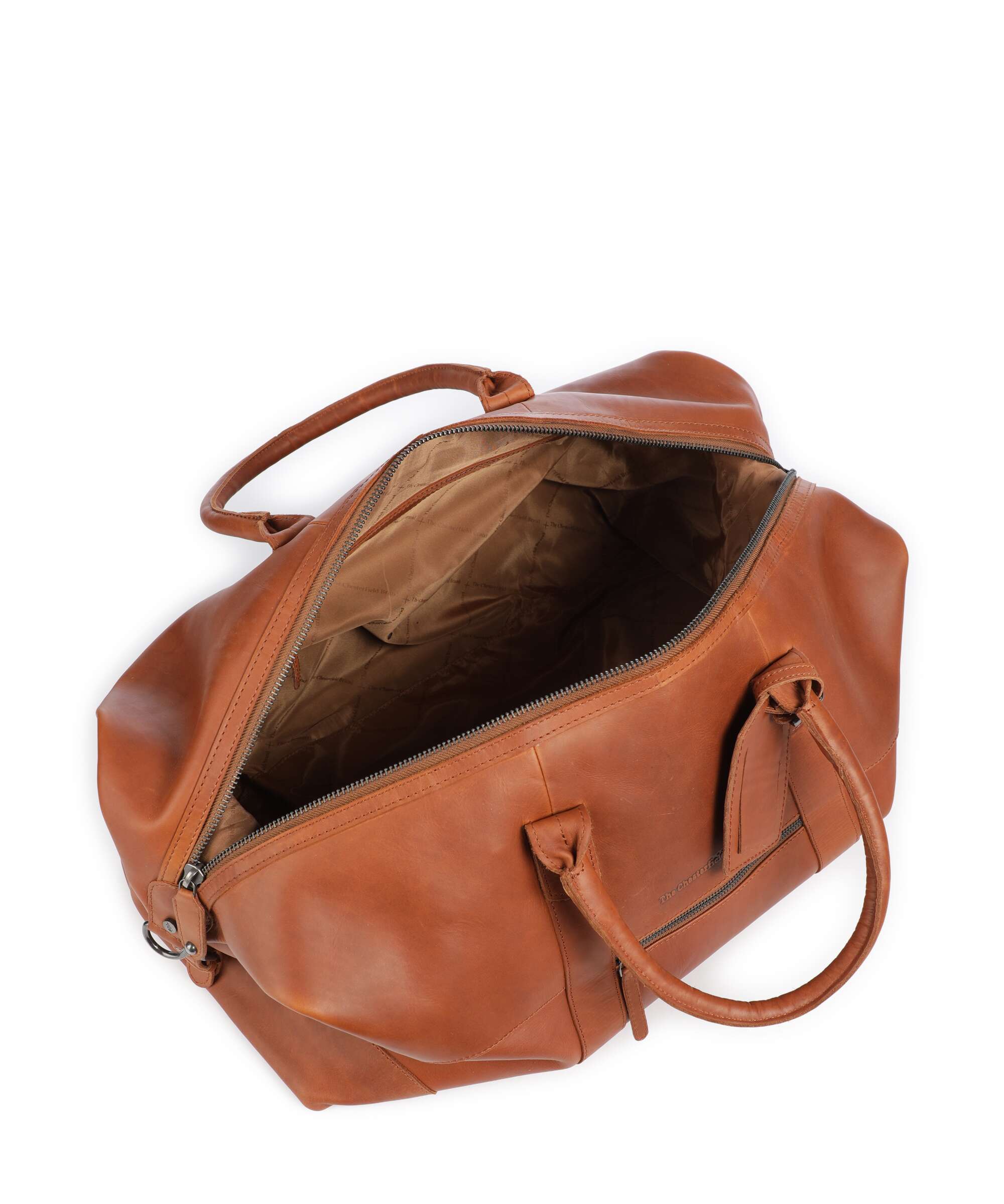 The Chesterfield Brand Wax Pull Up Cow Portsmouth 2 Weekend bag cognac