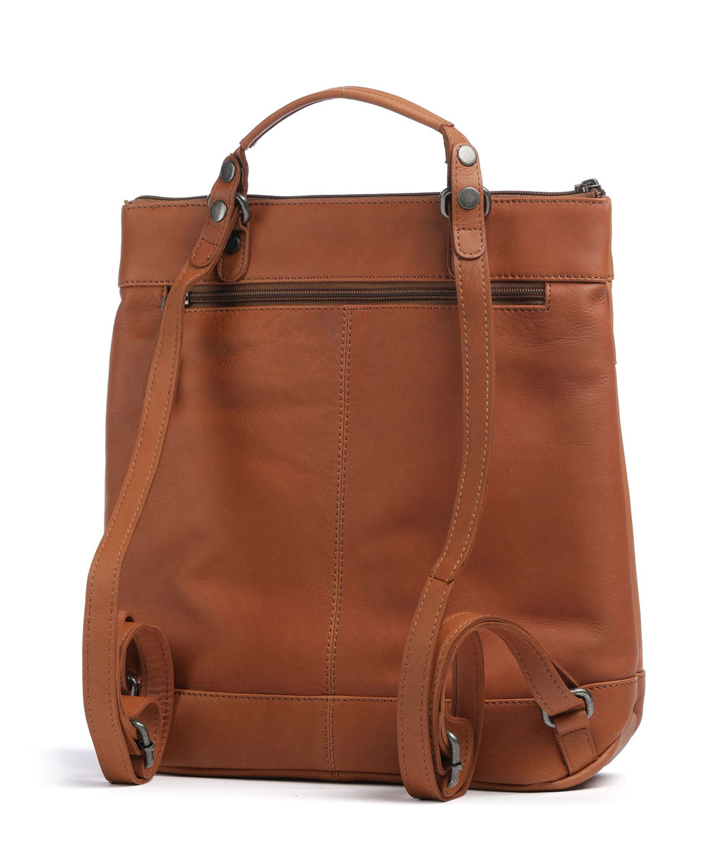 The Chesterfield Brand Wax Pull Up Cow Caldero Backpack cognac