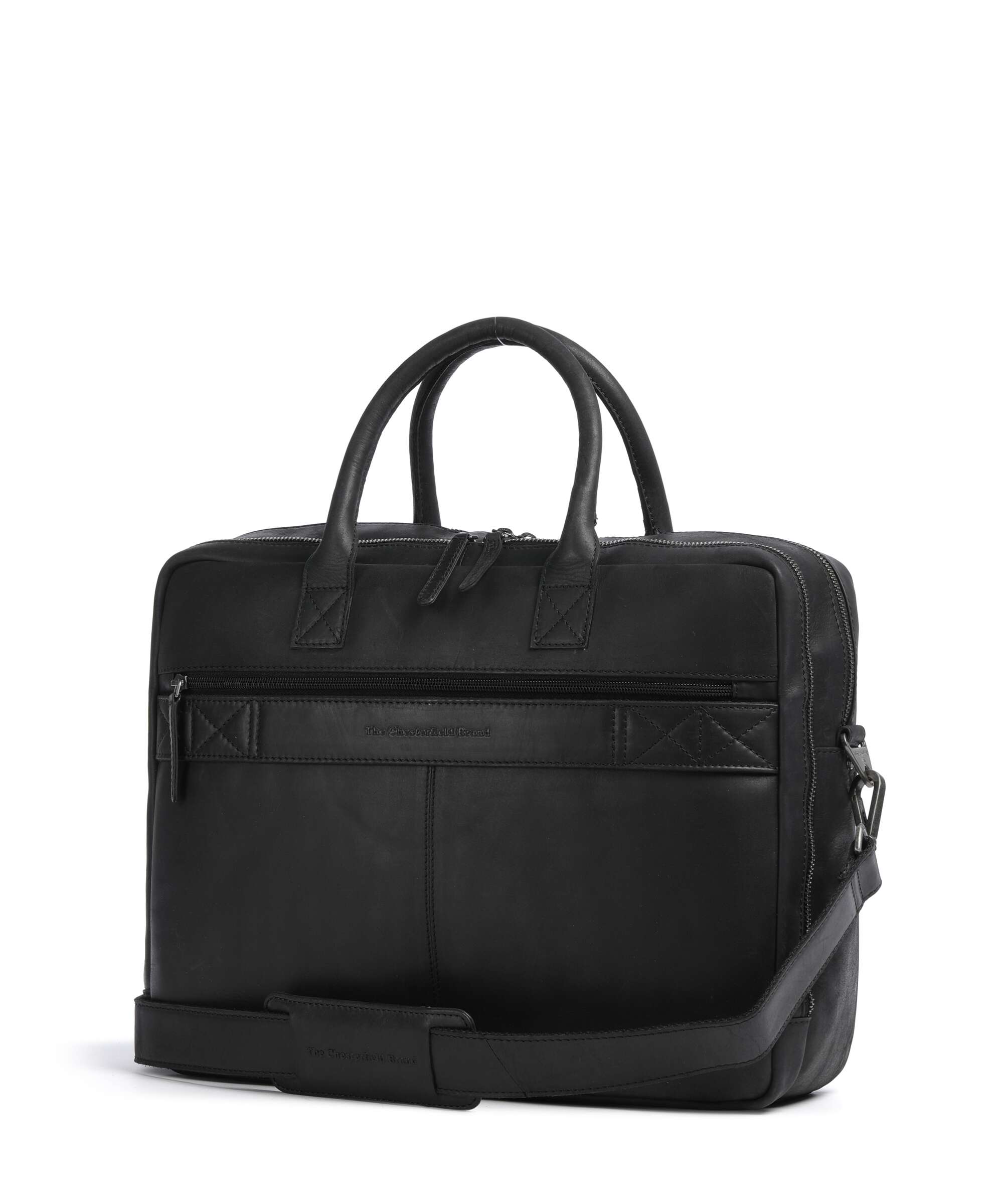The Chesterfield Brand Wax Pull Up Cow Tacama Laptop bag black