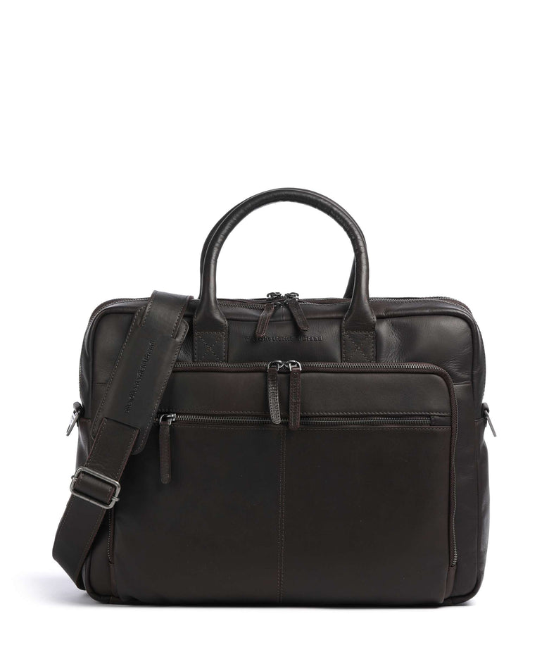 The Chesterfield Brand Wax Pull Up Cow Tacama Laptop bag brown