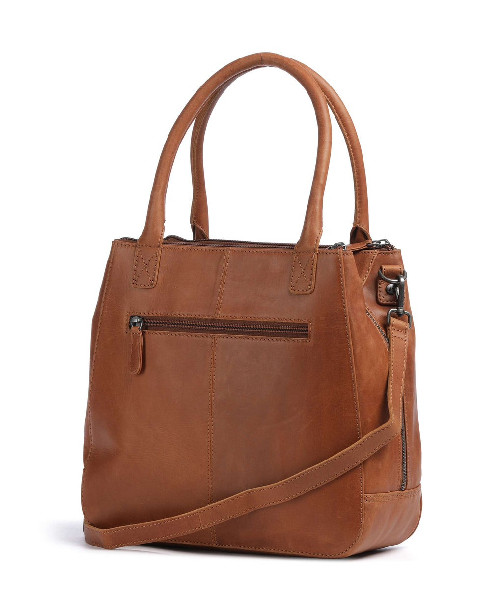 The Chesterfield Brand Wax Pull Up Cow Solvin Handbag cognac
