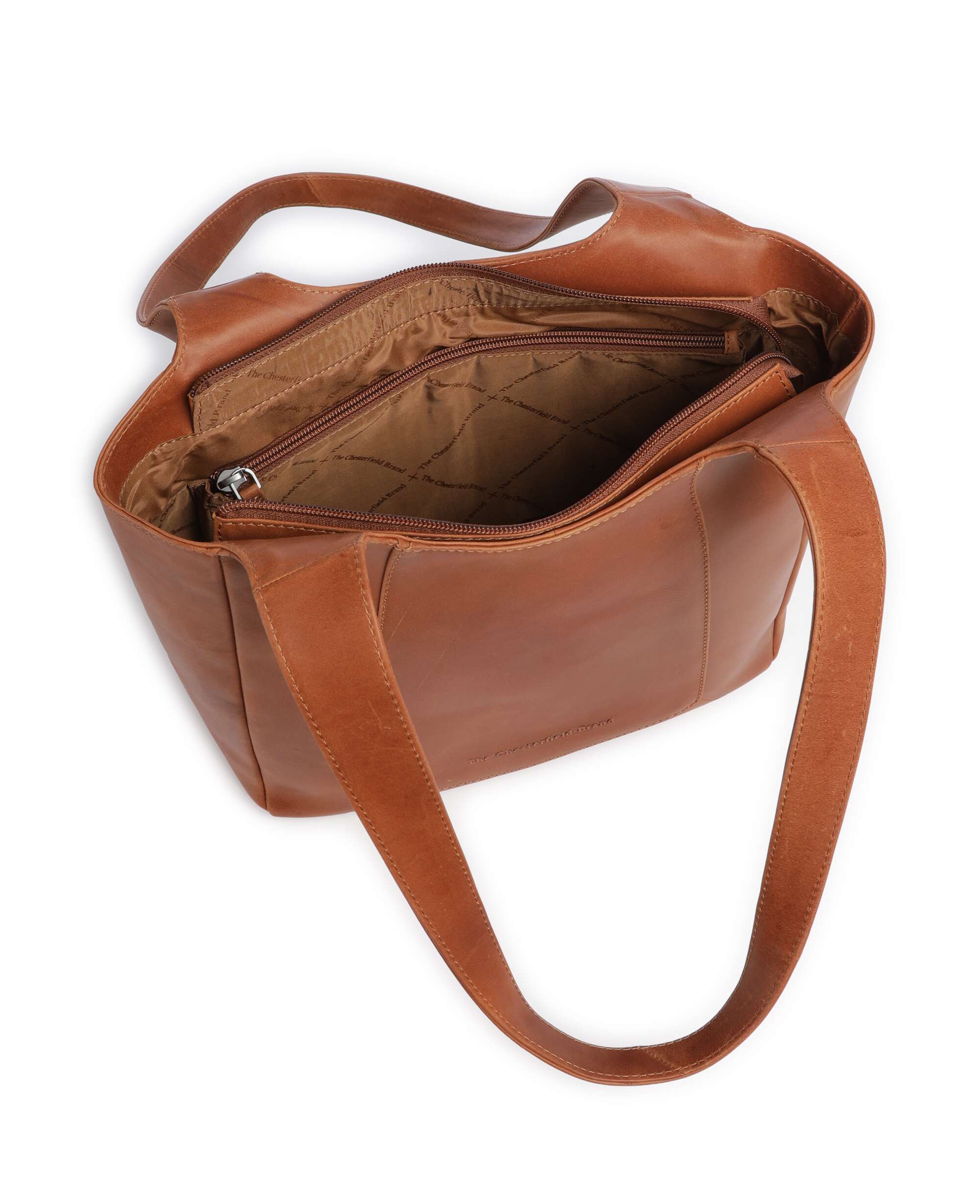 The Chesterfield Brand Cow Wax Pull Up Tofino Tote bag cognac