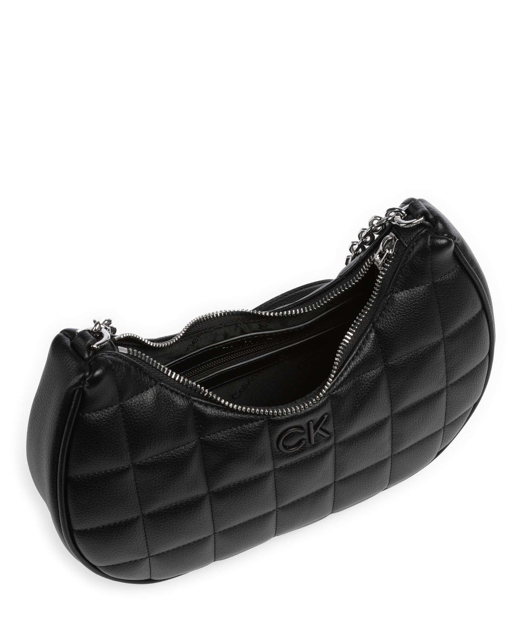 Calvin Klein CK Square Quilt Hobo bag ck black