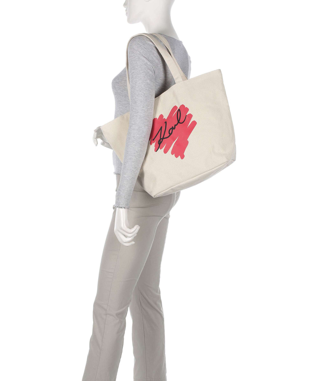 Karl Lagerfeld K/Hearts Tote bag natural