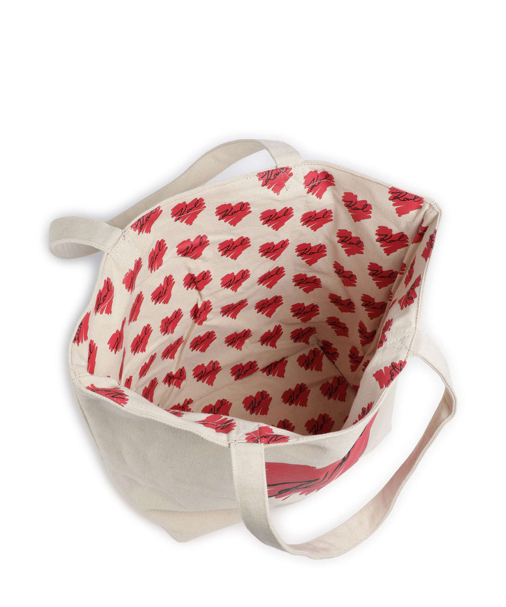 Karl Lagerfeld K/Hearts Tote bag natural