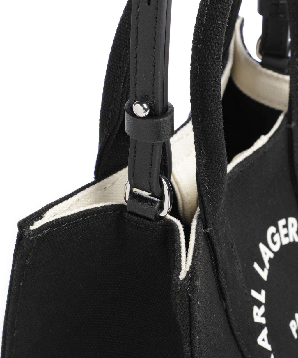 Karl Lagerfeld K/Rue St Guillaume Medium Handbag cannoli cream/black