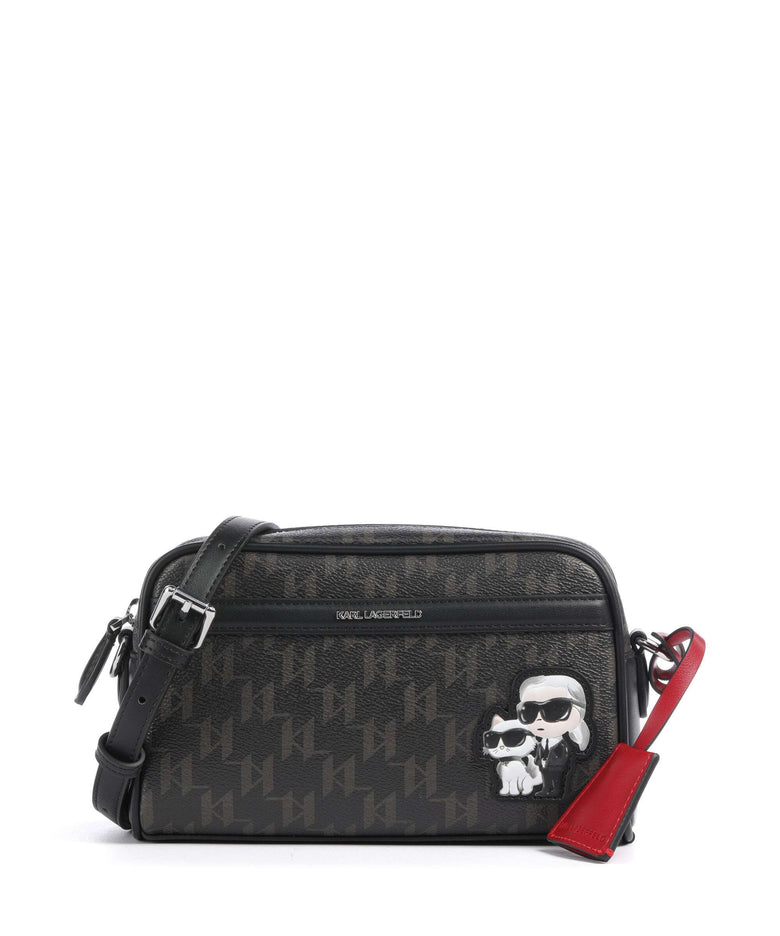 Karl Lagerfeld Ikon Monogram Crossbody bag brown/kl mono