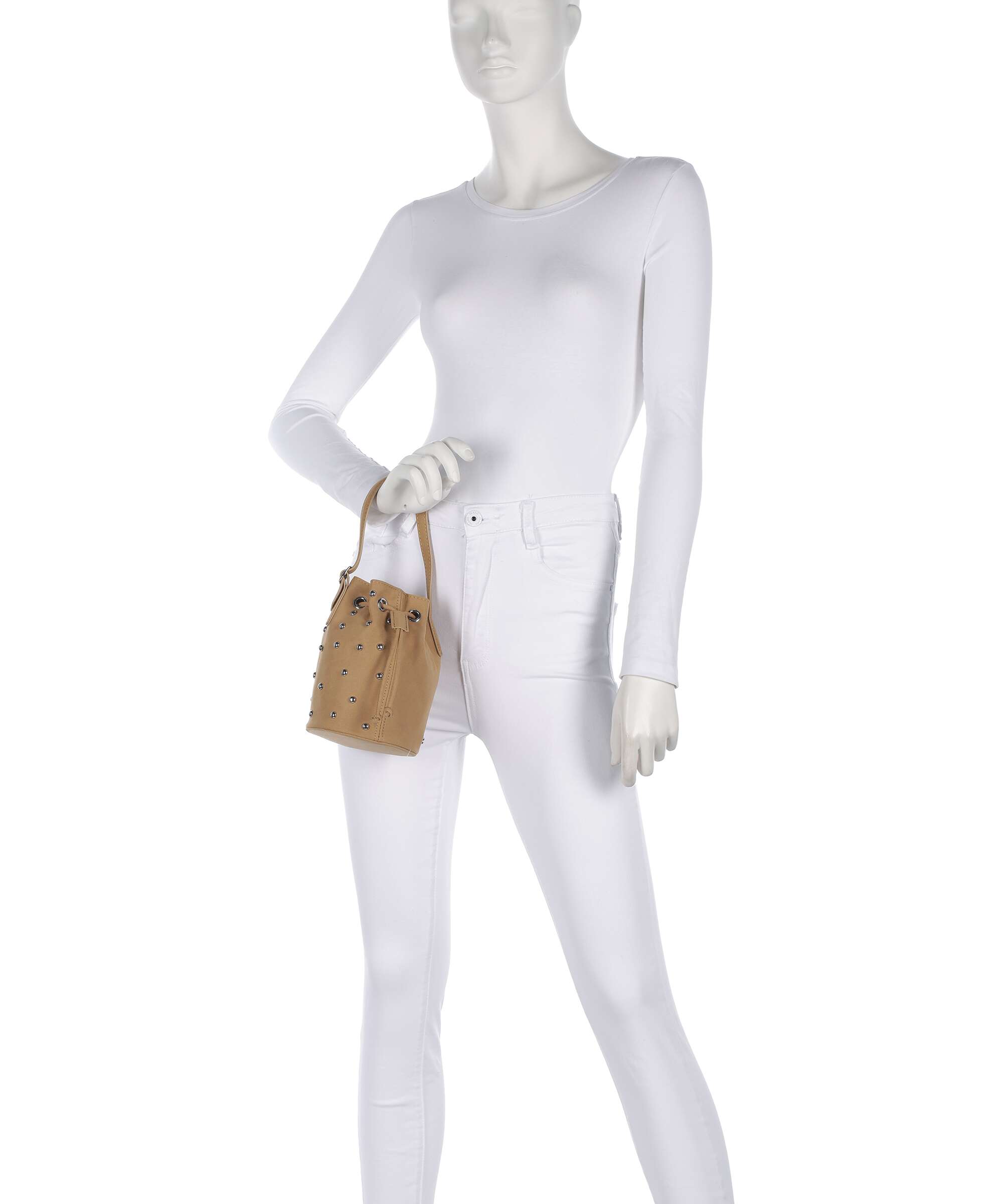 Steve Madden BSUNRAY Bucket bag tan/silver
