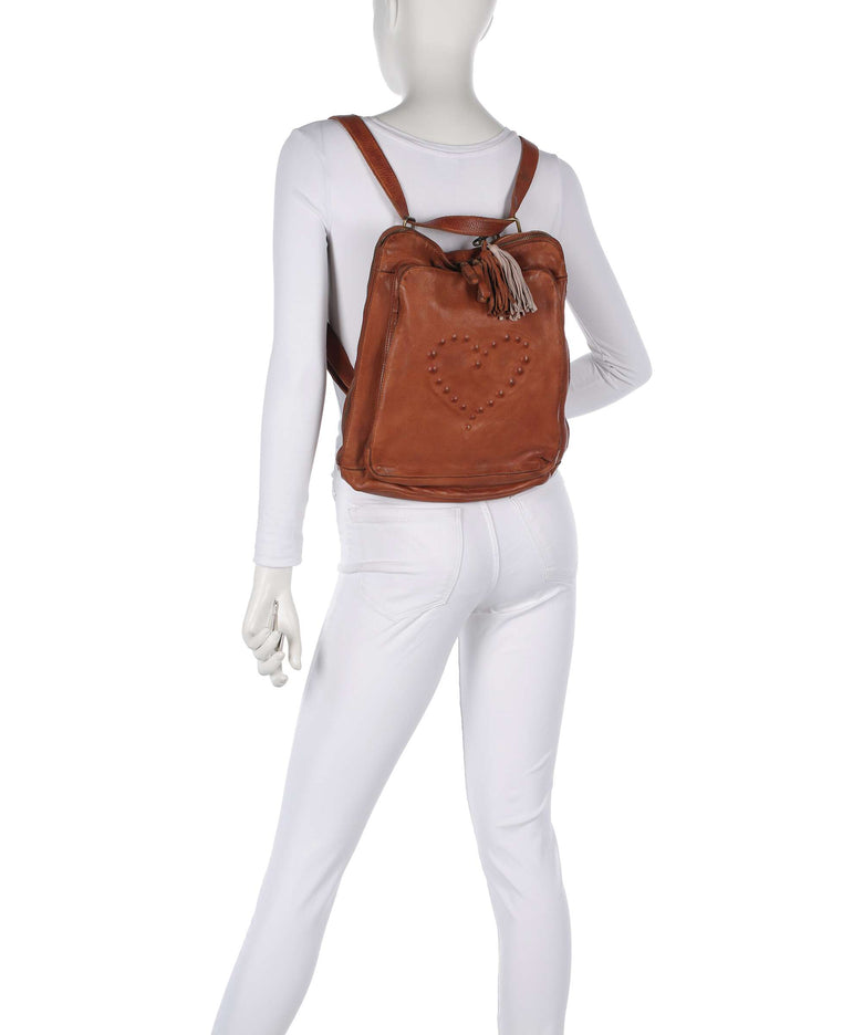 Taschendieb Wien Johnstrasse 2 Backpack bag cognac