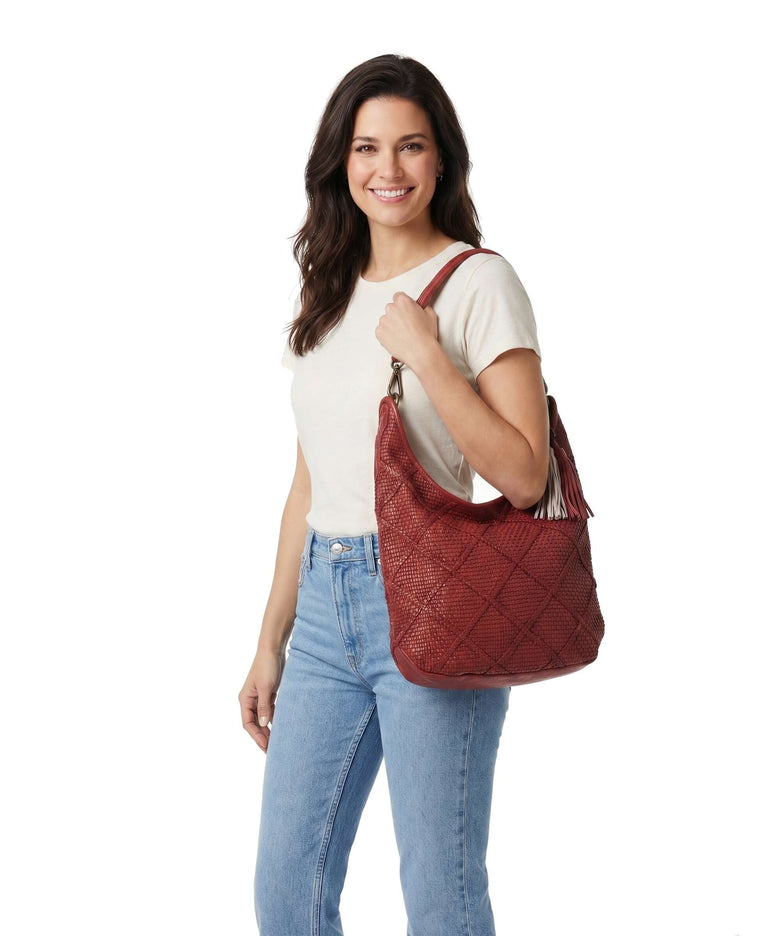 Taschendieb Wien Beatrixpark 2 Hobo bag burgundrausch